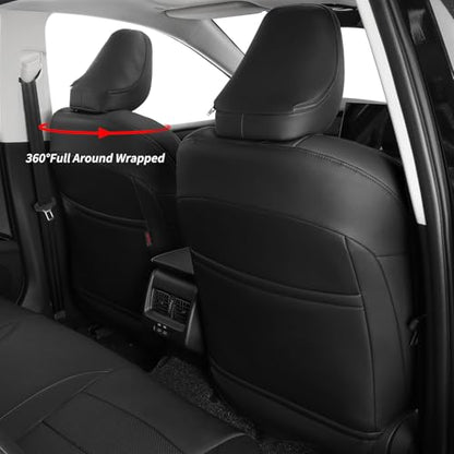 Camry Car Seat Covers Custom for Toyota 2025 2026 Camry (Leatherette(Black) / 2025-2026 Camry Hybrid (XLE/XSE))