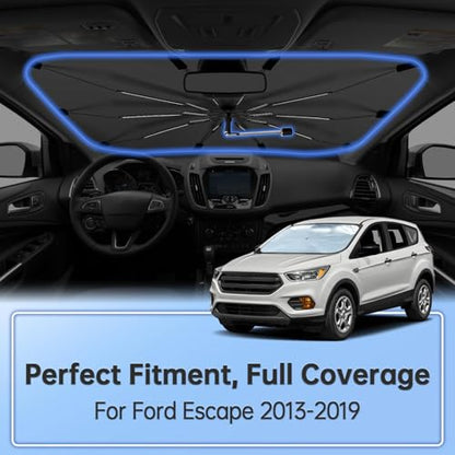 Windshield Sun Shade Umbrella for Ford Escape 2013 (For Ford Escape 2013-2019)