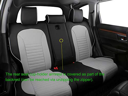 Car Accord LX Seat Covers 2018 (Black/Gray / 2018-2022 LX,Solid No Split Rear Backrest)