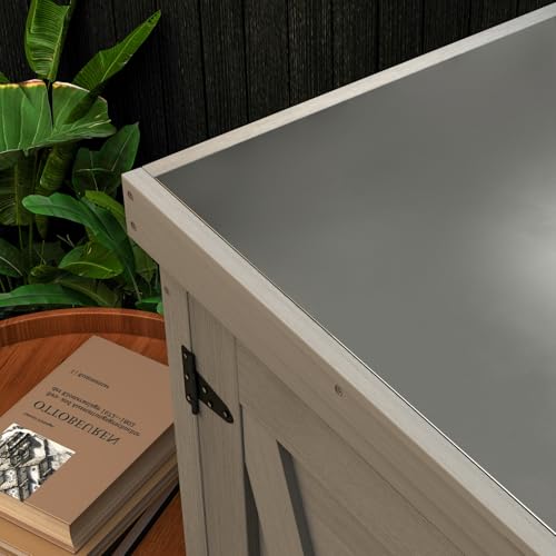 Outdoor Storage Shed Waterproof (Gray / 17.00"D x 36.00"W x 31.10"H)