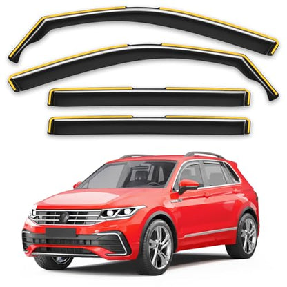 Window Visors Rain Guards for VW Volkswagen Tiguan 2018 (Fit for 2018-2024 Volkswagen Tiguan)