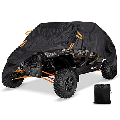 Waterproof UTV Cover Heavy Duty Oxford Cloth Protection Covers 4 Seater UTV Accessories for Polaris RZR Can (Black / Large)