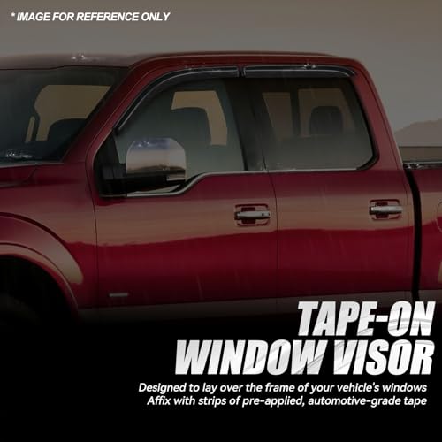 Tape On Window Visors for 2004 (04-14 Ford F-150 Extended Cab)