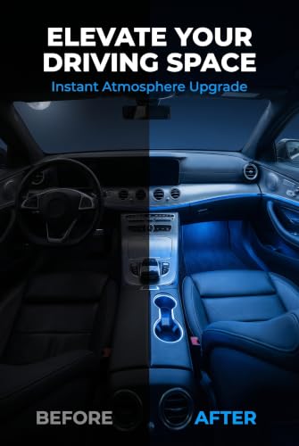 4 PCS Car Interior USB LED Lights