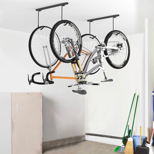 Ceiling Mounted Bike Rack for Garage (Ceiling rack for 2 bikes)