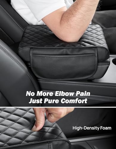 Center Console Cover for SUV Sedan (Black / 12.6" x 7.8" x 2.16")