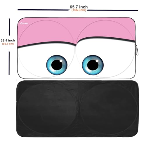 Truck Windshield Sun Shade for Car Windshield Cover Interior Front Window Shades Sun Visor Protector Blocks UV Rays Must (Pink / X-Large (Universal Fit))
