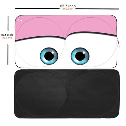 Truck Windshield Sun Shade for Car Windshield Cover Interior Front Window Shades Sun Visor Protector Blocks UV Rays Must (Pink / X-Large (Universal Fit))