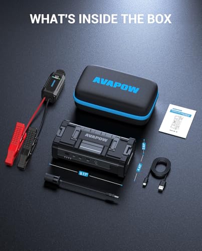 6000A Car Battery Jump Starter Portable (Black / 6000A)