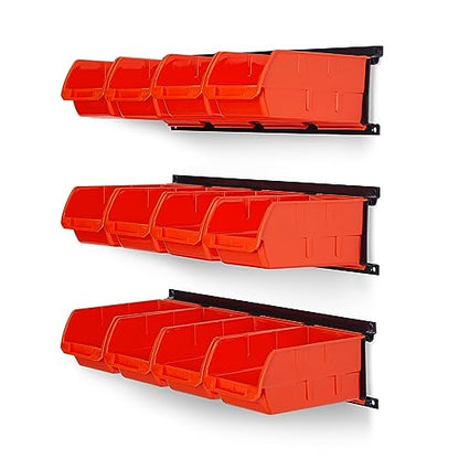 Wall Mounted Storage Bins (Orange)