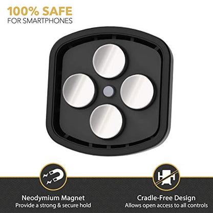 MM2WDSR 2PKXC0 MagicMount Pro Magnetic Car Phone Holder for iPhone and Android (Window / Dash Suction / 2 Pack / Black & Silver)