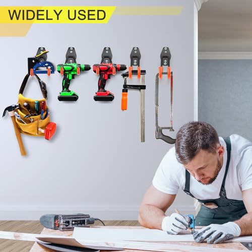 10 Pack Garage Hooks Heavy Duty Storage Organizer Wall Mount Power and Garden Tool Hangers (Medium U Hook / Orange 10 pack)