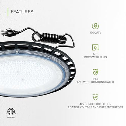 150W LED Low Bay Lighting (Black)