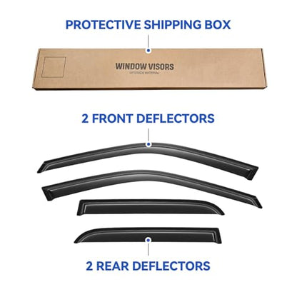 Window Visors Rain Guards for 2002 2003 2004 2005 2006 Honda CRV CR (2002-2006 Honda CRV)