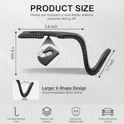 Headrest Hook for Car (Leather)