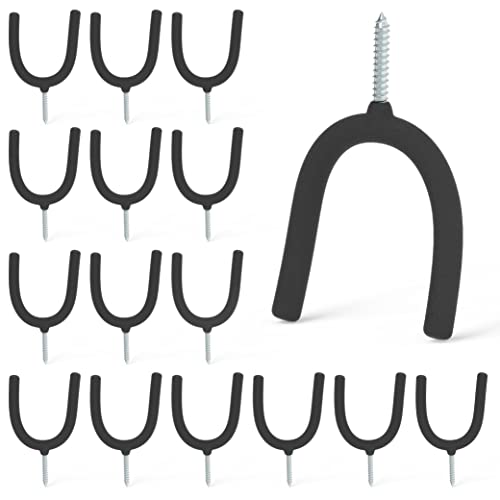 16 Pack Screw in U Hooks Wall Organizers (U Hook 16PC)