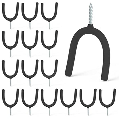 16 Pack Screw in U Hooks Wall Organizers (U Hook 16PC)