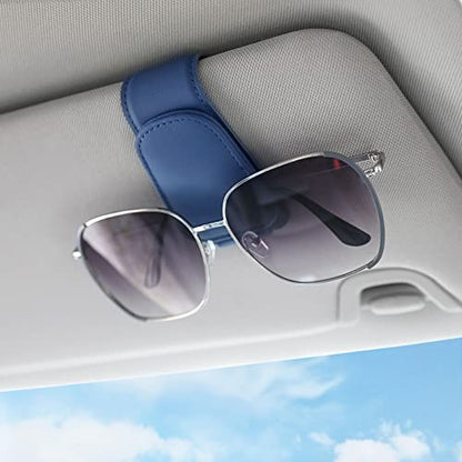 Sunglass Holder for Car Sun Visor Sunglasses Clip Car accessories (Blue)