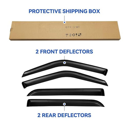 Window Visors Rain Guards for 1997 (1997-2017 Ford Expedition)