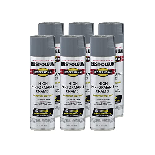 7587838 6PK Professional High Performance Enamel Spray Paint (Gloss Dark Machine Gray / 15 Ounce (Pack of 6))