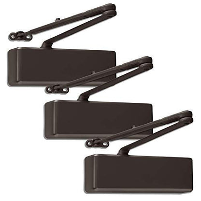 Extra Heavy Duty Door Closer Commercial Grade 1 (3 Pack / Bronze (DU))