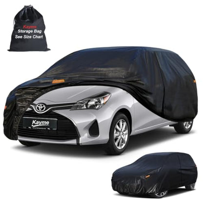 Hatchback Car Cover Waterproof All Weather (PE-Black / 4 H1 Fit Hatchback-Length (Up To 163"))