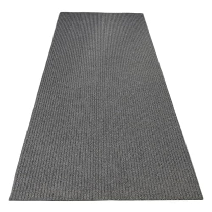 Ribbed Hallway Runner Rug (3'x72' / Brown)