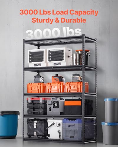 Storage Shelves (Black / 20" D x 48" W x 72" H)