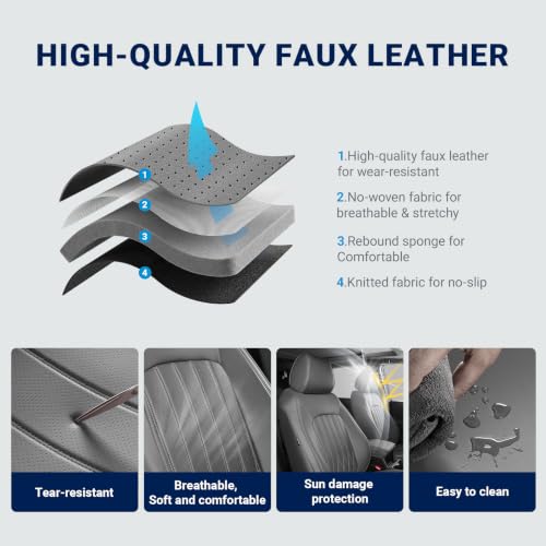 Custom for Honda CRV Seat Covers 2023 (Grey / CR-V2023-2026 EX,EXL,LX ,Sport,Hybrid)