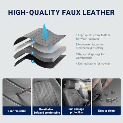 Custom for Honda CRV Seat Covers 2023 (Grey / CR-V2023-2026 EX,EXL,LX ,Sport,Hybrid)