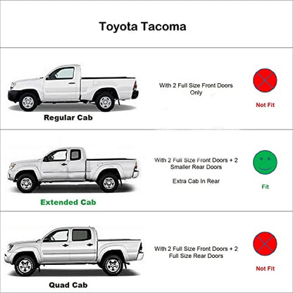 Outside Rain Guards Compatible with Toyota Tacoma Access 05 (For Tacoma Access 2005-2015)