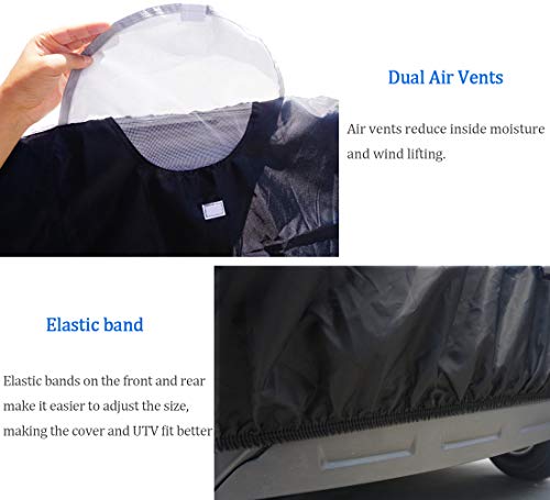 Side by Side UTV Cover Fit 4 (Black & Silver / 4-6 Passenger)
