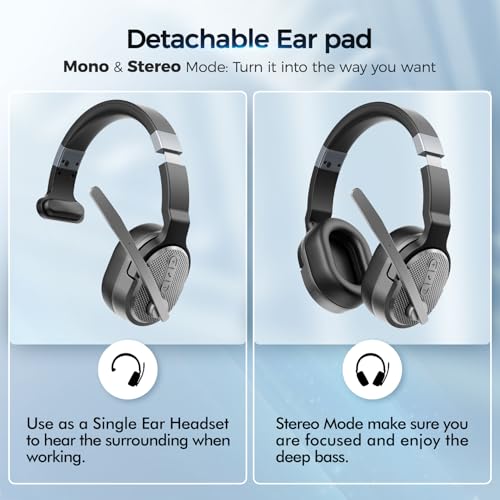 Trucker Bluetooth Headset (Silver Gray)