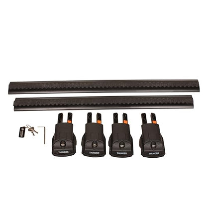 Catch USA Car Roof Rack Cross Bars for Subaru Outback Wilderness with Lock 2021 2022 2023 Aluminum Cross Bar for Rooftop Cargo Carrier Luggage Kayak Canoe Bike Snowboard (BLACK)