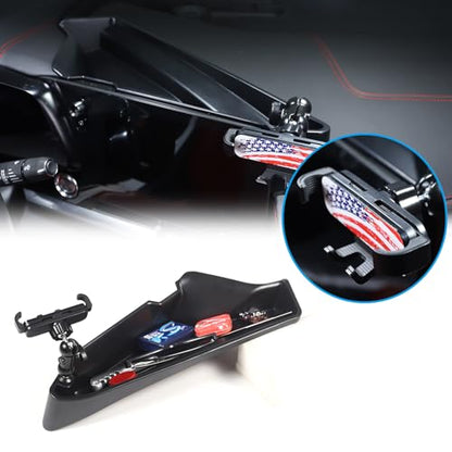 Dashboard Storage Tray Behind Navigation Screen with Phone Holder for Corvette C8 Stingray 2020 (US Flag Pattern)