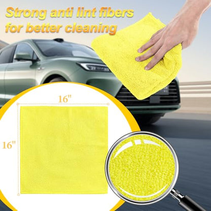 Car Wash Towels 16x16 (Light Yellow)