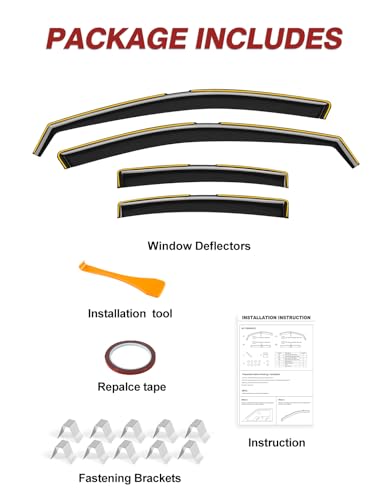 in Channel Window Visors Rain Guards for Toyota Camry 2025 2026 (Fit for Toyota Camry 2025 2026)