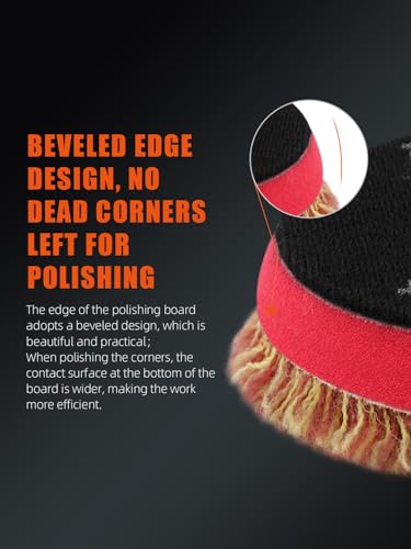 2Pcs 5 inch 125mm Wool Polishing Pad (2Pcs 5Inch Ultra Coarse Long Hair Wool / 5 Inch (125mm))