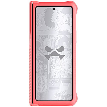 EXEC Wallet Galaxy Z Fold4 Case for Women with Detachable Magnetic Card Holder and Hinge Protection Supports Wireless Charging Phone Cover Designed for 2022 Samsung Galaxy ZFold4 (Galaxy Z Fold 4 / Pink)