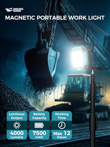 Portable Work Light with Magnetic 7500 mAh Rechargeable (Blue)