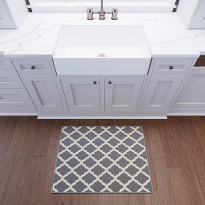 2x3 Indoor Door Mat (Trellis Gray / 2'3" x 3' (Mat))