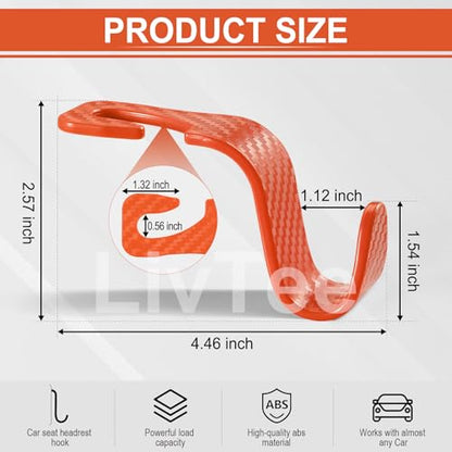 Car Purse Hook (Orange-CF)