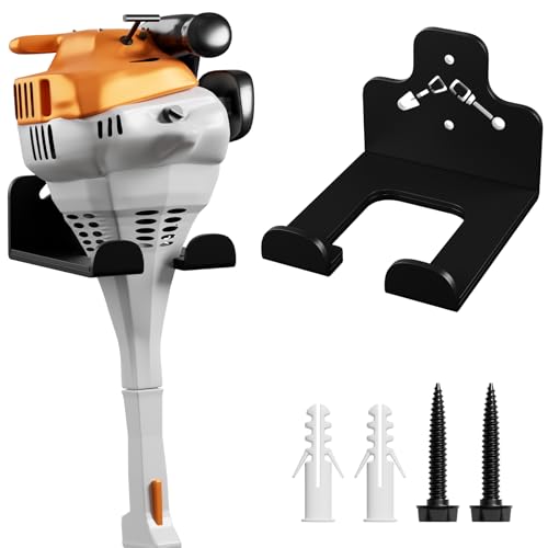 Garage Organizer Trimmer Rack Wall Mount (Black 1 Pack)