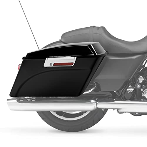Motorcycle Saddlebags Hard Saddle Bags For Harley Touring 1993 (Vivid Black W/ Chrome Latches / Standard)
