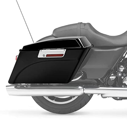 Motorcycle Saddlebags Hard Saddle Bags For Harley Touring 1993 (Vivid Black W/ Chrome Latches / Standard)