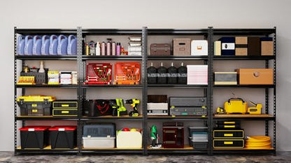 Storage Shelves Garage Shelving Heavy Duty 5 Tier Metal Shelving Units for Storage Adjustable Utility Shelf Rack for Kitchen Warehouse Basement 28" W x 11.8" D x 59.8" H (5T 28" W x 11.8" D x 59.8" H)