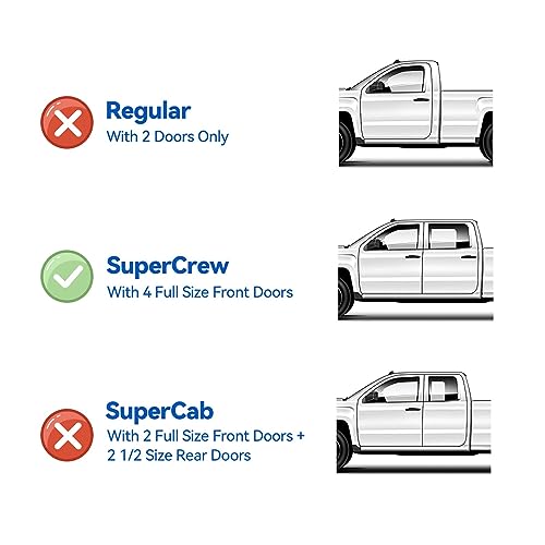 Window Visors Rain Guards for 2009 (2009-2014 f150 SuperCrew)