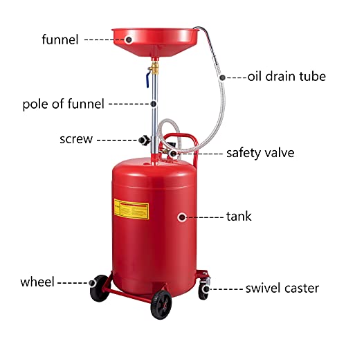 20 Gallon Waste Oil Drain Tank (15.7 x 15.2x 65 in)