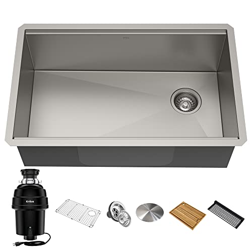 Kore Workstation 30 (Stainless Steel / 30 Inch / Sink and Garbage Disposal 1HP)