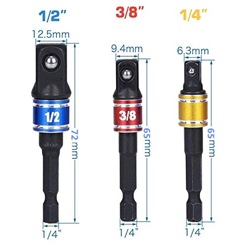 Socket Adapter Extension Set (3*black)